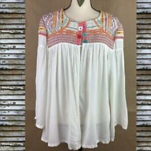 Tantrums Embroidered White Blouse